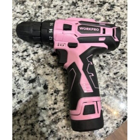 New Pink Cordless Drill Driver Set, 12V Electric Screwdriver Driver Tool Kit - Picture 3 of 3